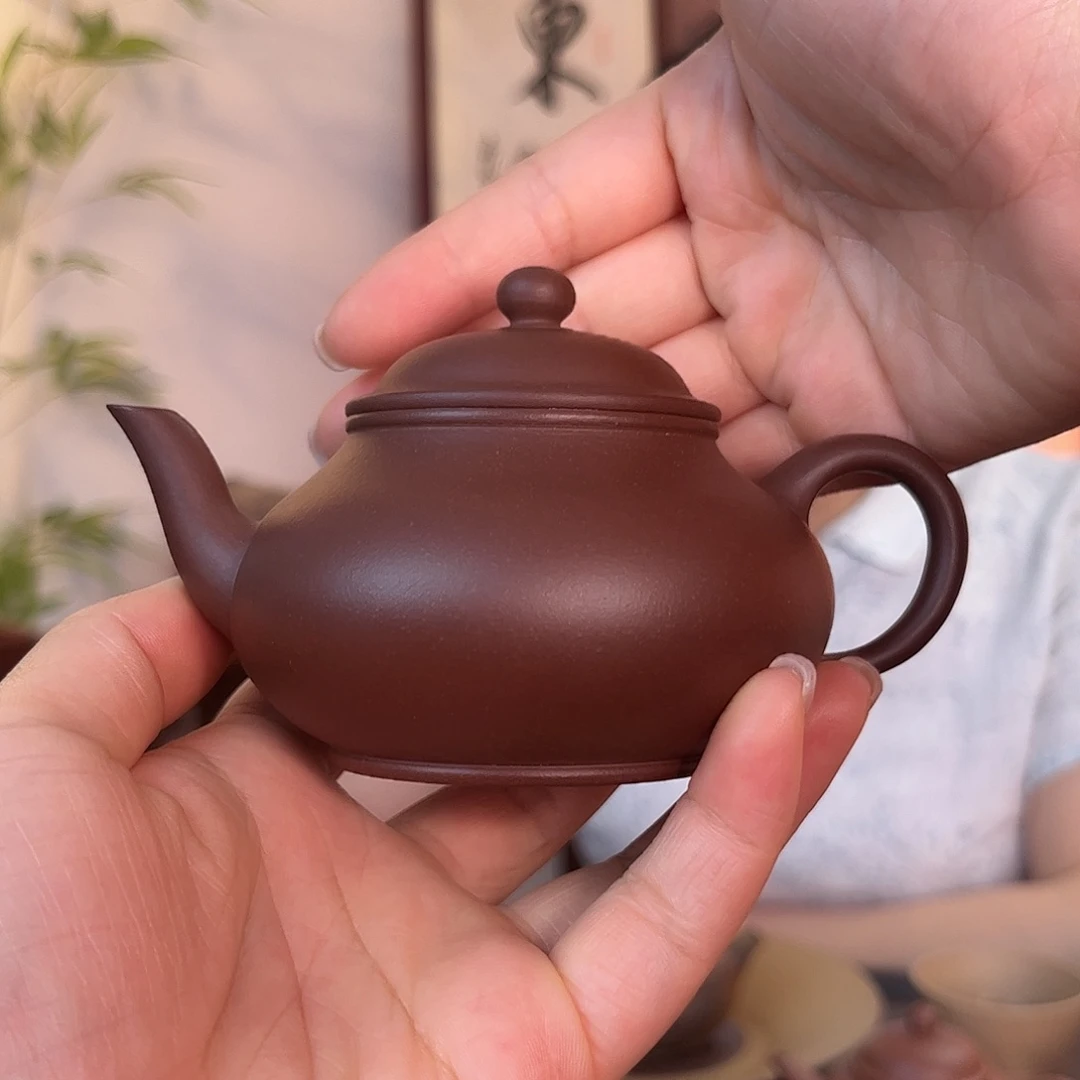 茶壶紫砂凌***?半手工老紫泥150cc