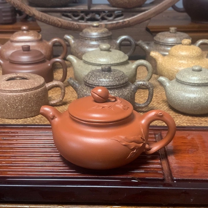 茶壶紫砂全手工朱泥
