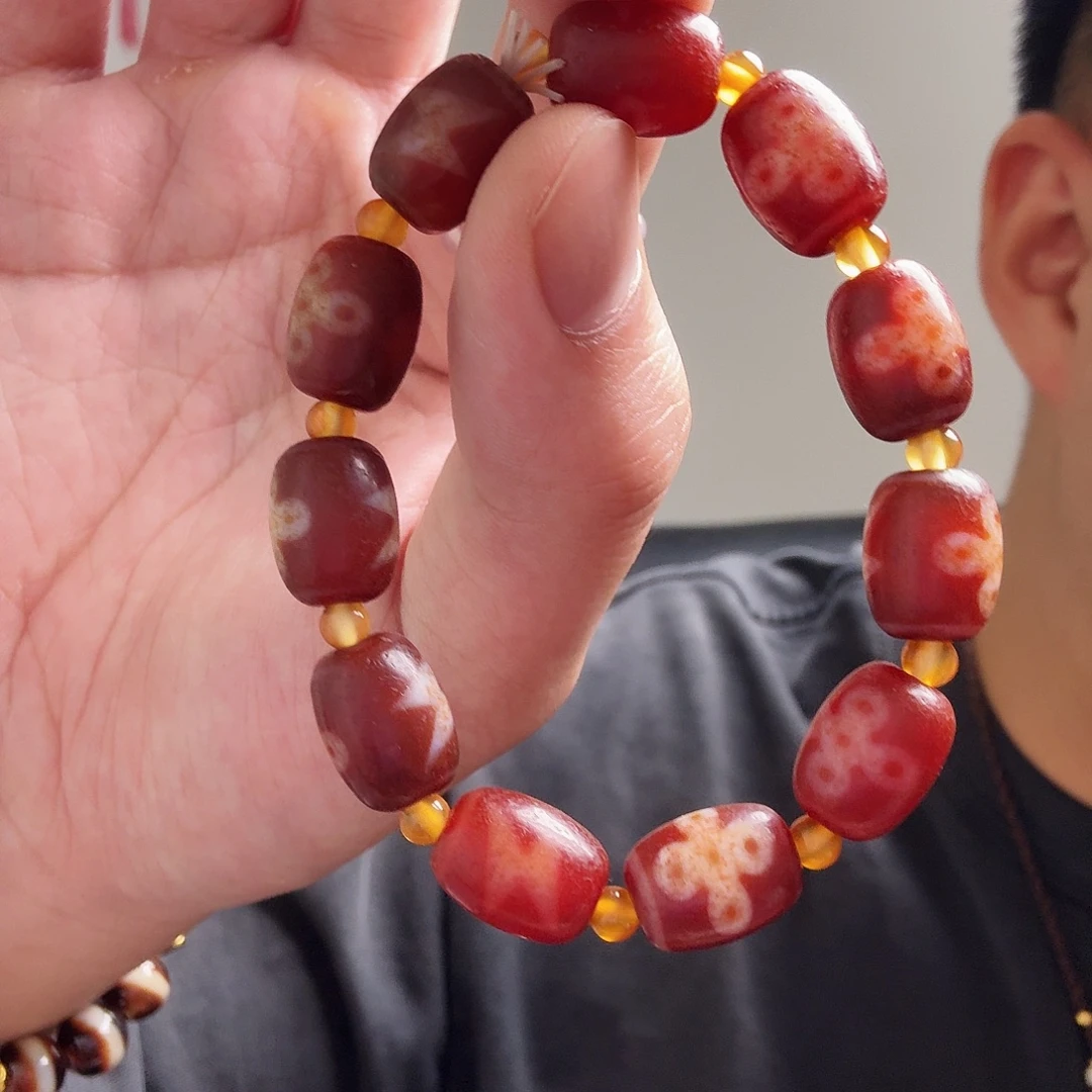 玛瑙/玉髓合金手链1022-13