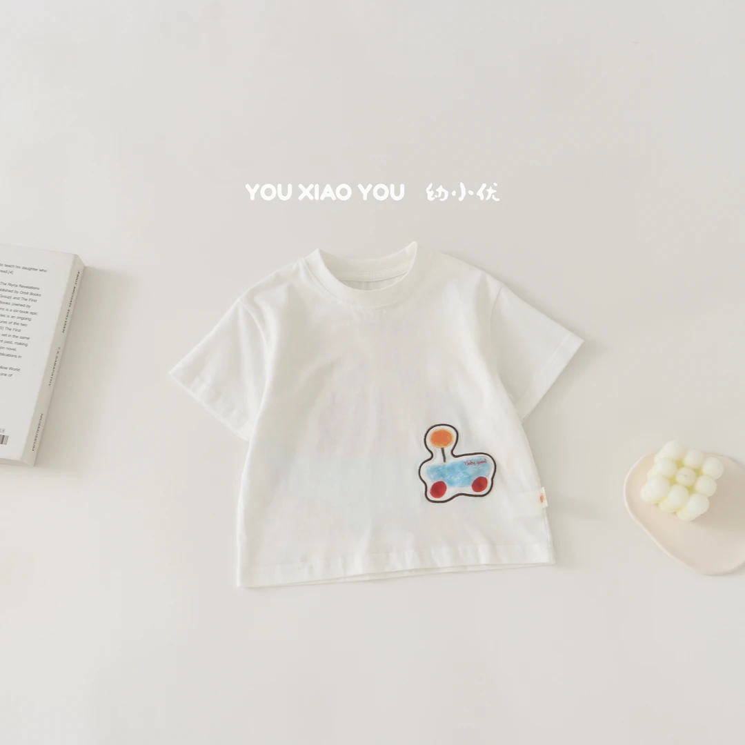 【幼小优】夏季女童T恤舒适时尚儿童潮酷痞帅童装宝宝短袖8120135