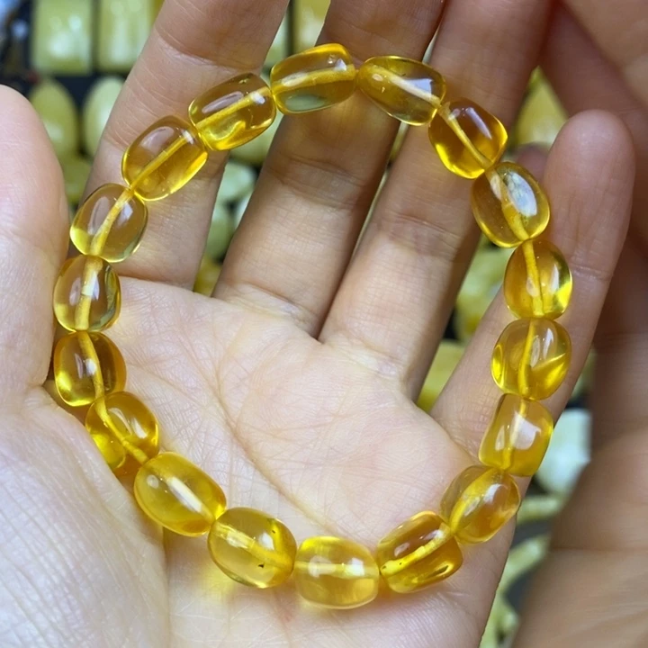 蜜蜡手链未镶嵌天然原矿假一赔十