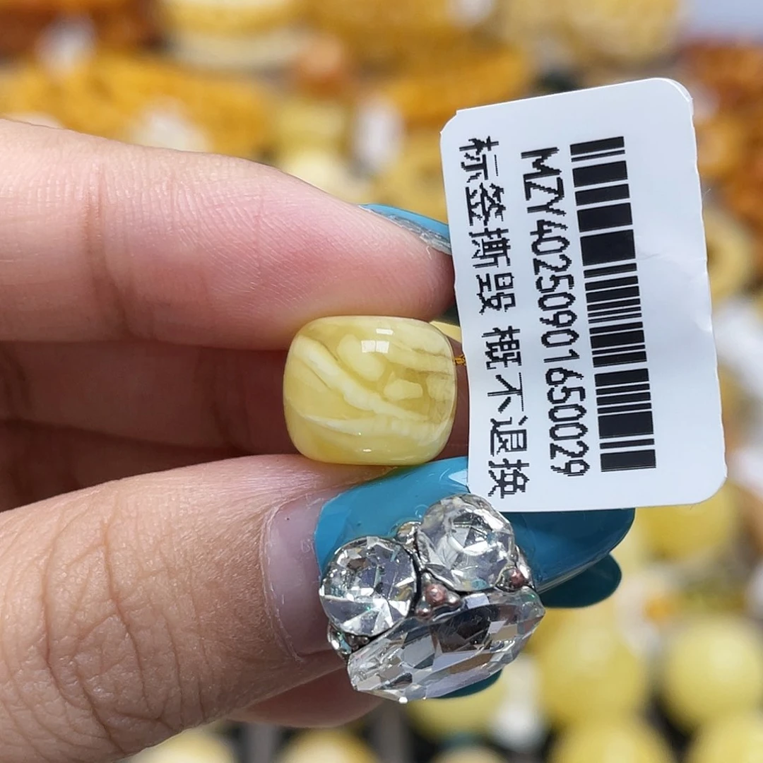 蜜蜡未镶嵌珠宝奇石10.6mm千层虎皮沁色