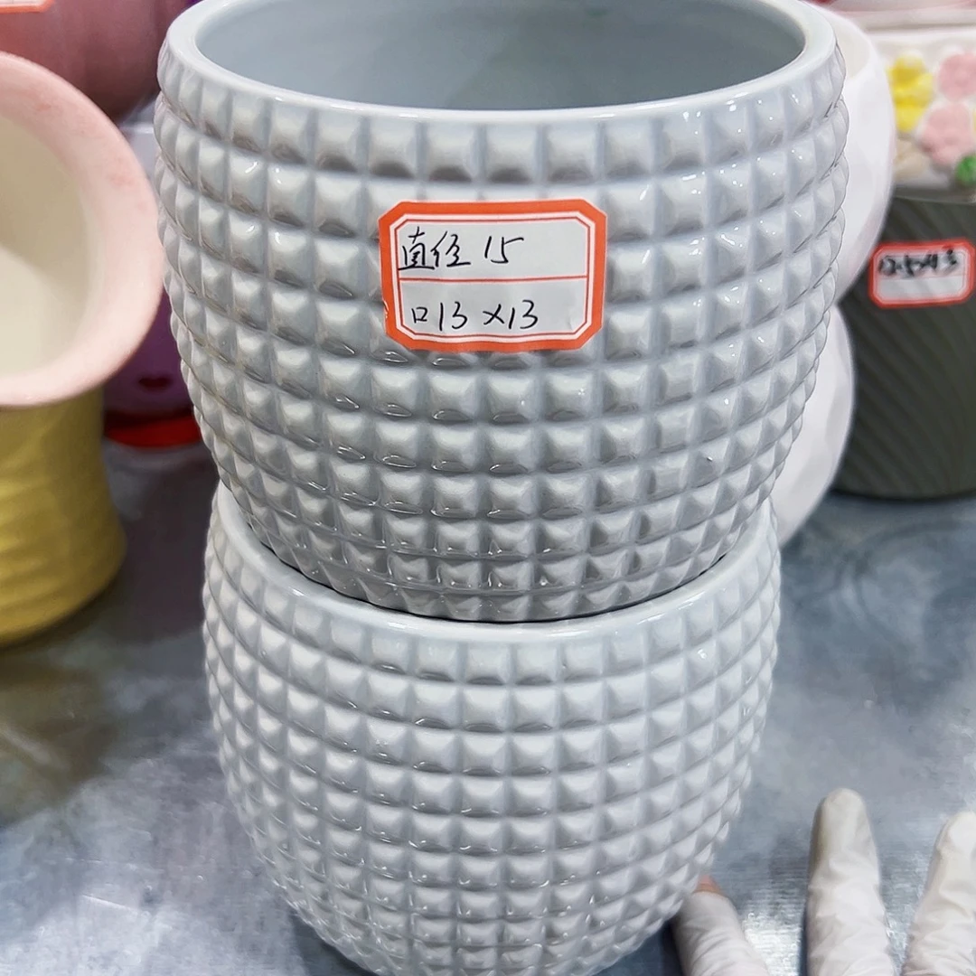 有孔，外贸尾单陶瓷花盆凑单10米包邮