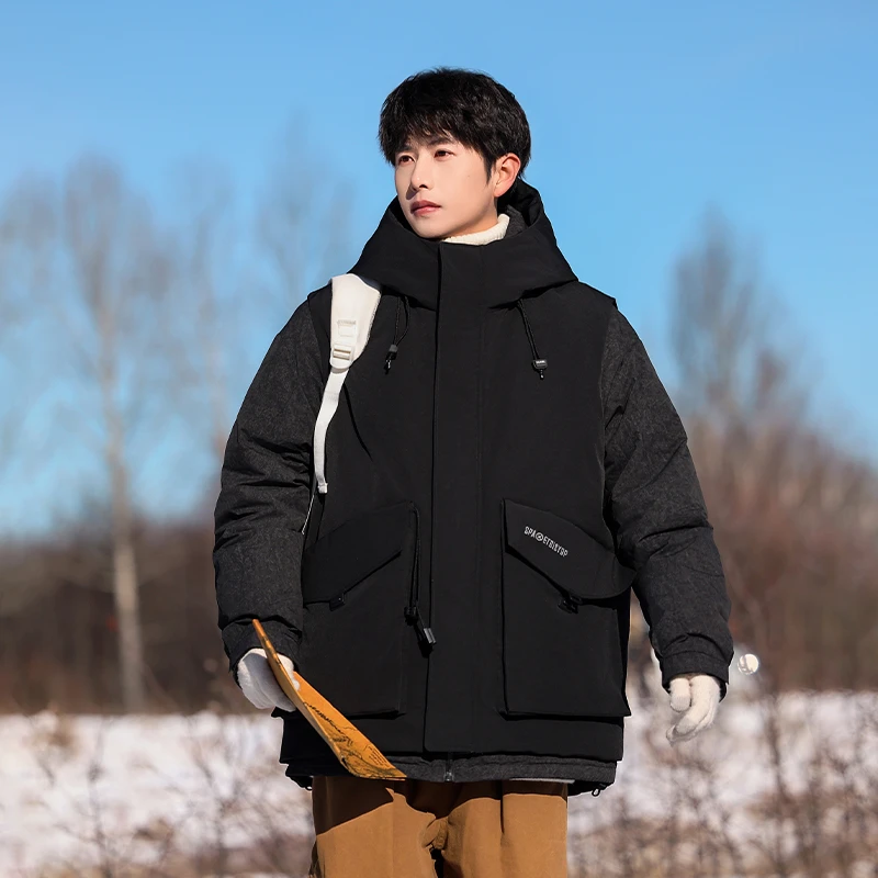 MTVO 迈特优秋冬加厚工装羽绒服男户外羽绒马甲外套真两件2190