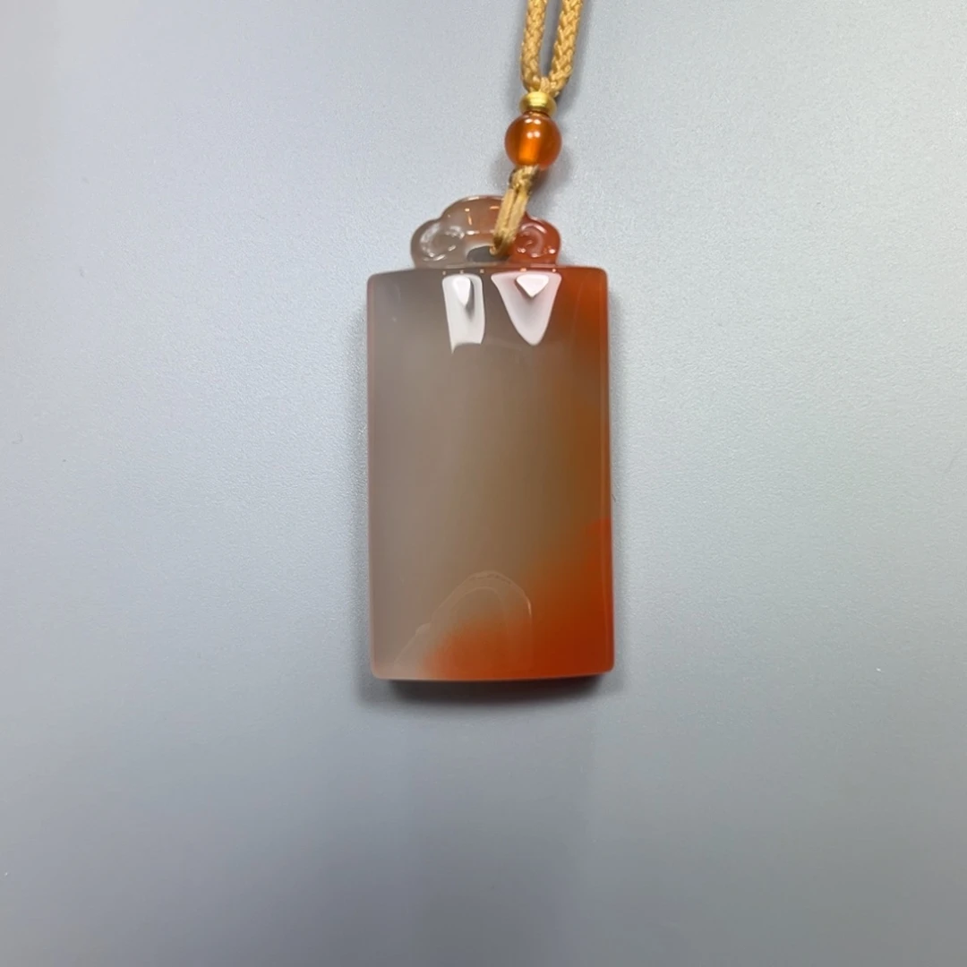 南红玛瑙无事牌未镶嵌