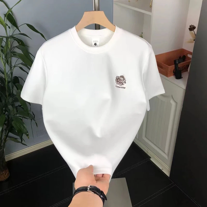 美式潮男装简约短袖t恤男士夏季套头衫新款圆领青年纯棉半袖衣服