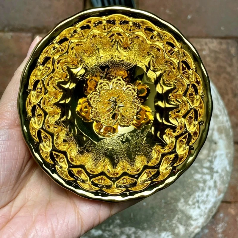 凤舞九天全满金色的凤凰杯陶瓷茶盏