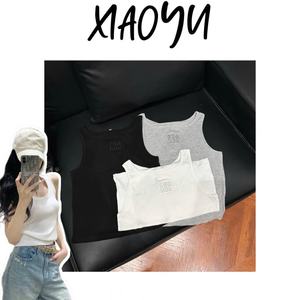 【蛋刺绣方领背心】韩系简约百搭方领宽肩带背心显瘦随身外穿内搭棉