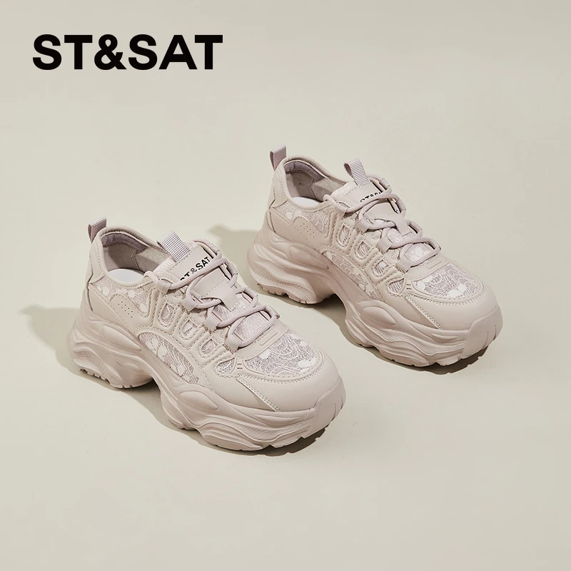 星期六国风新中式老爹鞋女士夏新款高级感厚底单鞋时尚百搭休闲鞋