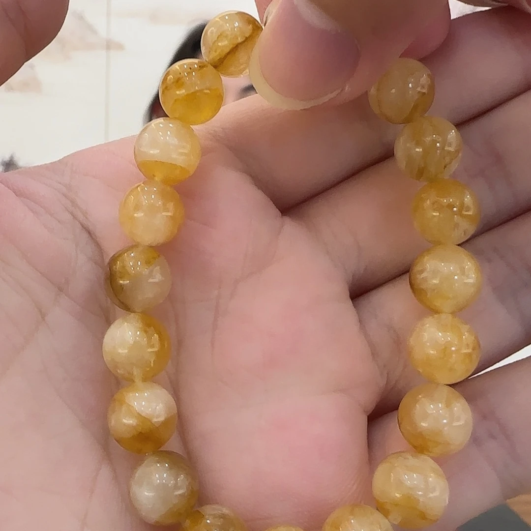 未镶嵌水晶手链瑞城｜天然巴西黄胶花水晶手串手链