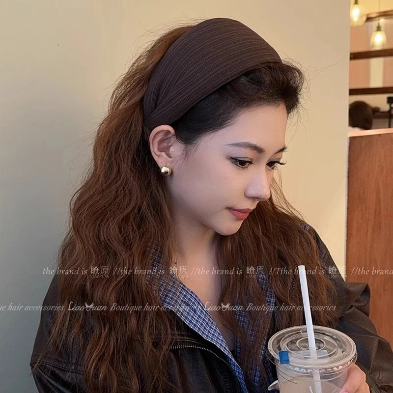 【加高宽边】氛围感发箍加厚版女2025新款高颅顶发饰防滑不压发头箍