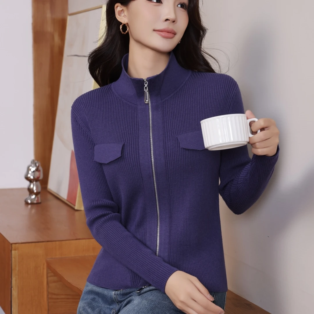 2025冬季百搭一衣三穿【外穿+内搭】女针织衫拉链开衫羊毛开衫女
