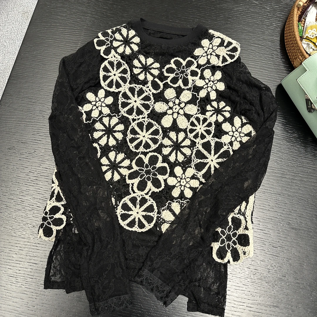时尚新款蕾丝衫YT8935