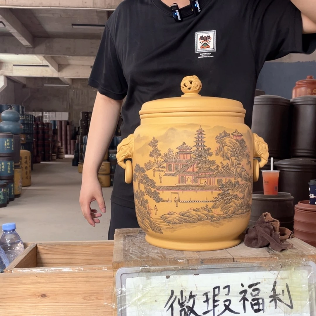 宜兴原矿紫砂茶叶罐