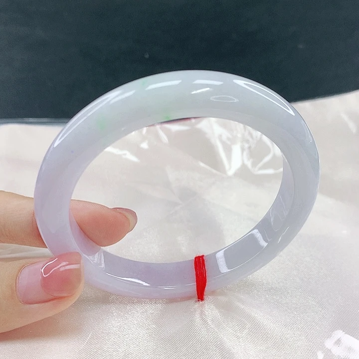 翡翠未镶嵌手镯圈57，04181