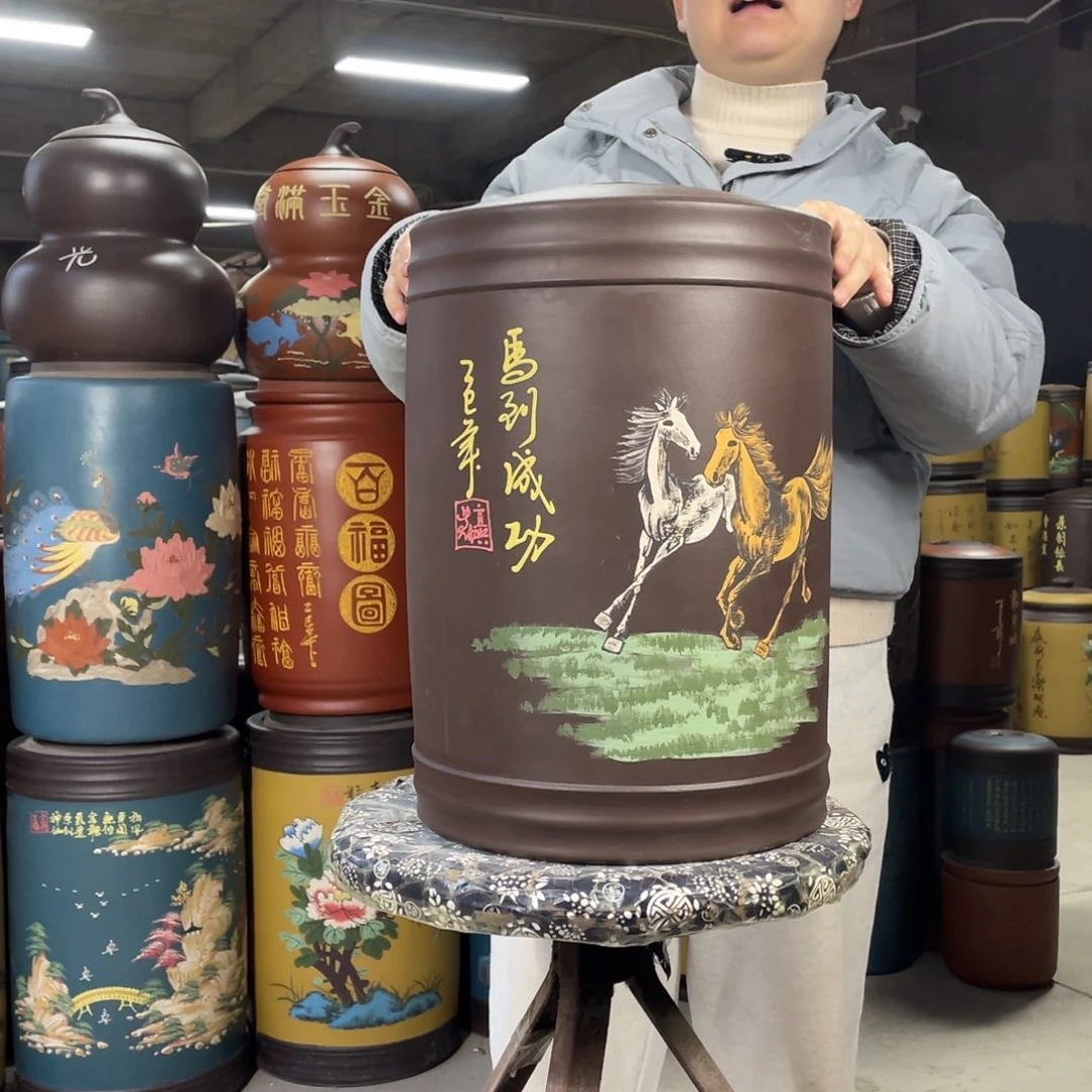 宜兴原矿紫砂茶叶罐