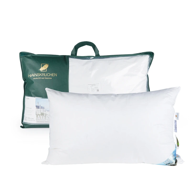 德国原产HANSKRUCHEN羽绒枕鸭绒枕柔软枕芯枕头白鸭绒超柔低枕