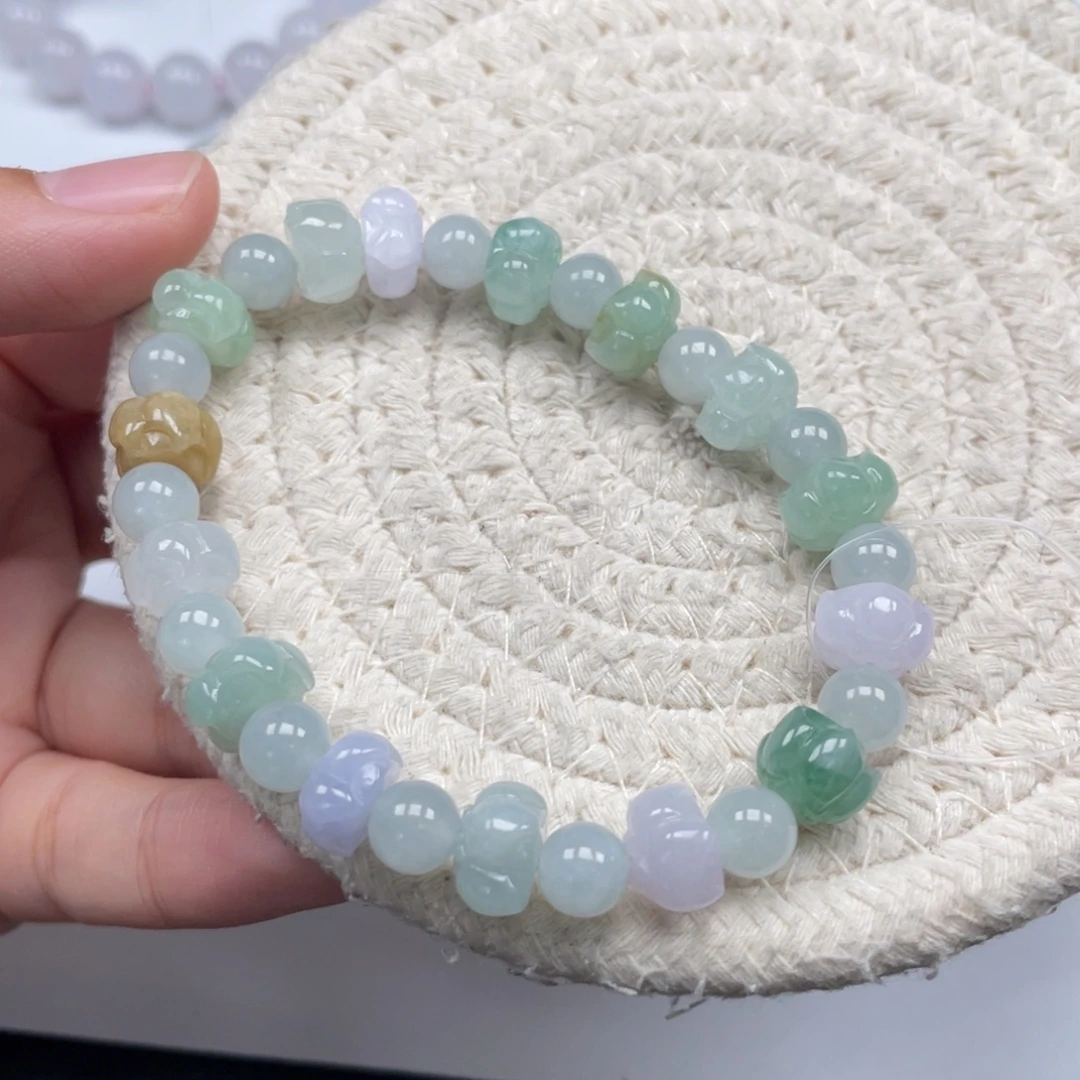 翡翠未镶嵌颈饰天然A货缅甸翡翠9.8mm