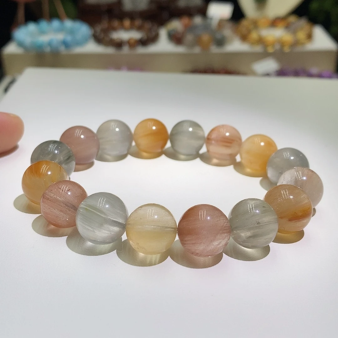 水晶手链未镶嵌兔毛13.6