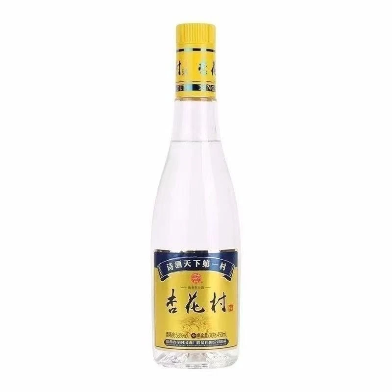 汾酒金标杏花村裸瓶装清香型白酒 L 53度450ml