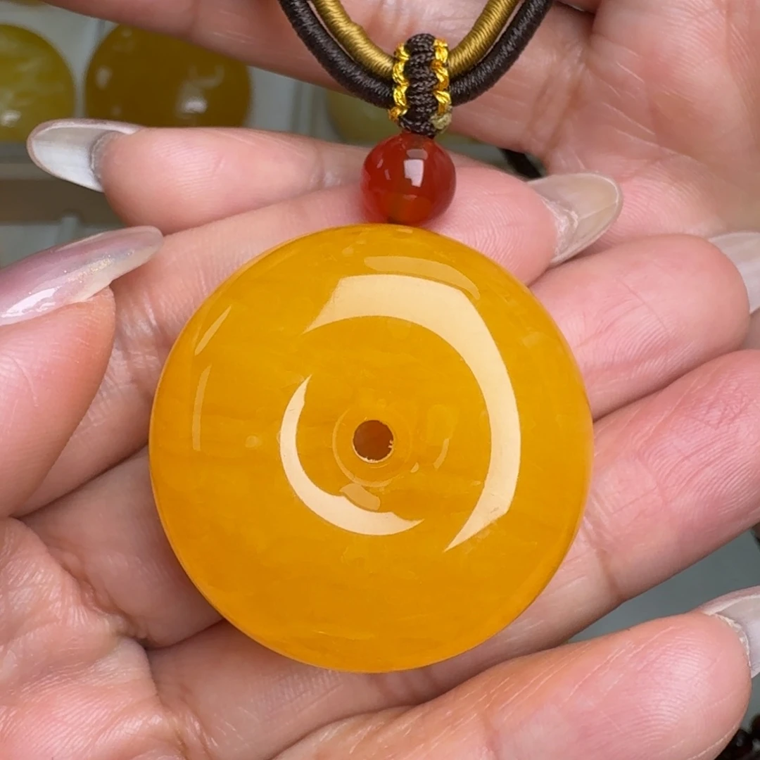 蜜蜡未镶嵌毛衣链无优化无烤色无补胶无覆膜无辐照无煮蜜