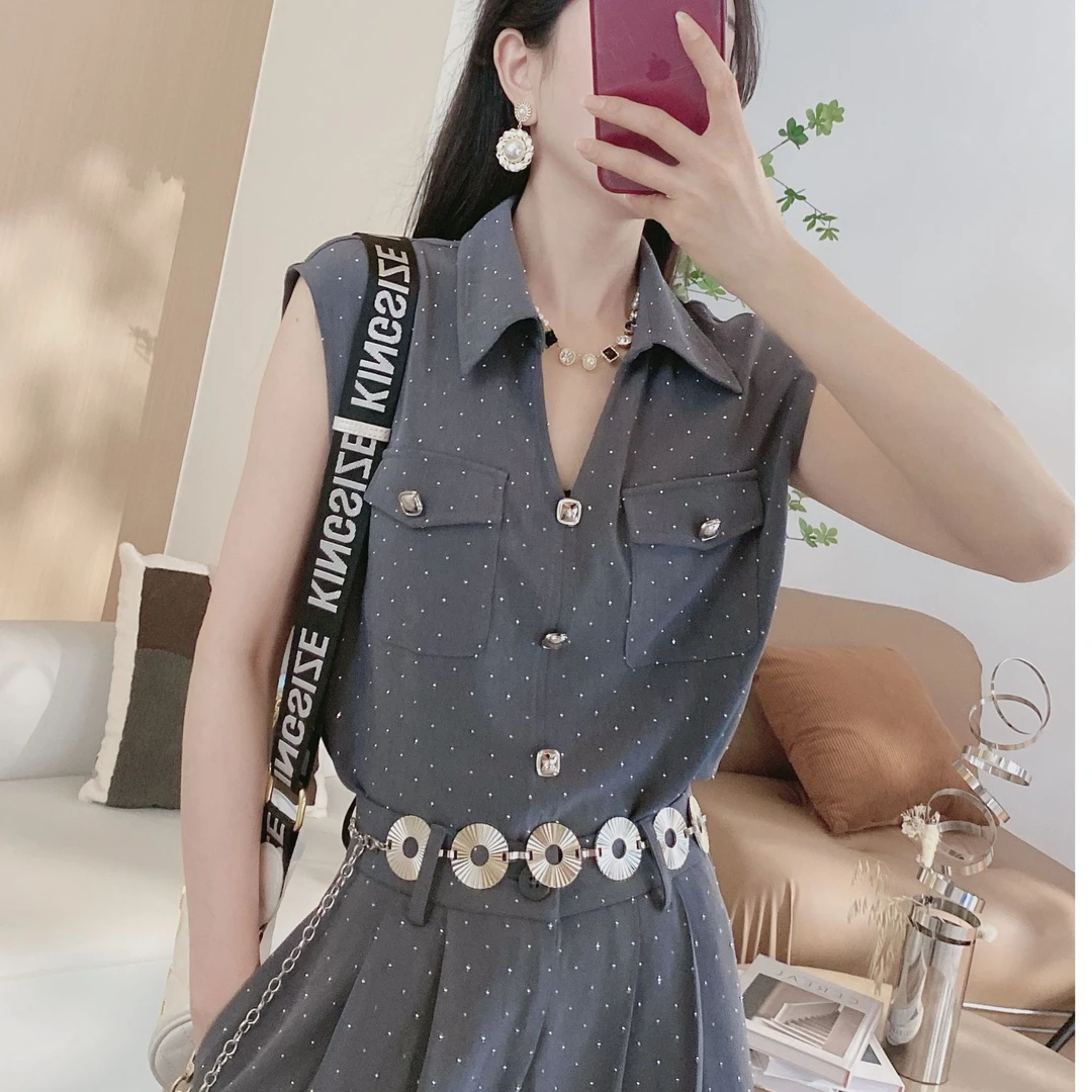 W2【橦颜】满钻闪闪上衣+阔腿裤两件套（YDJK）3167（加长版）8889(常规