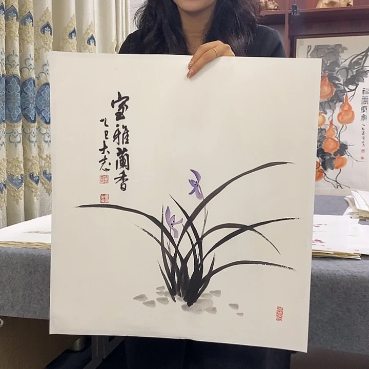 国画纯手绘国画写意作品50*50