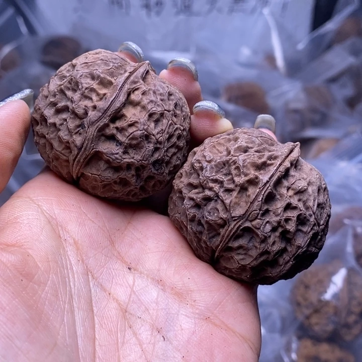 把件文玩核桃云南野生铁核桃78号43mm