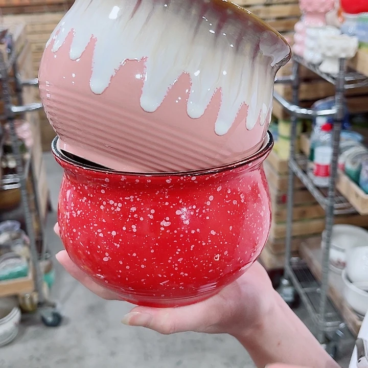 有孔，凑10元包邮陶瓷花盆发货！