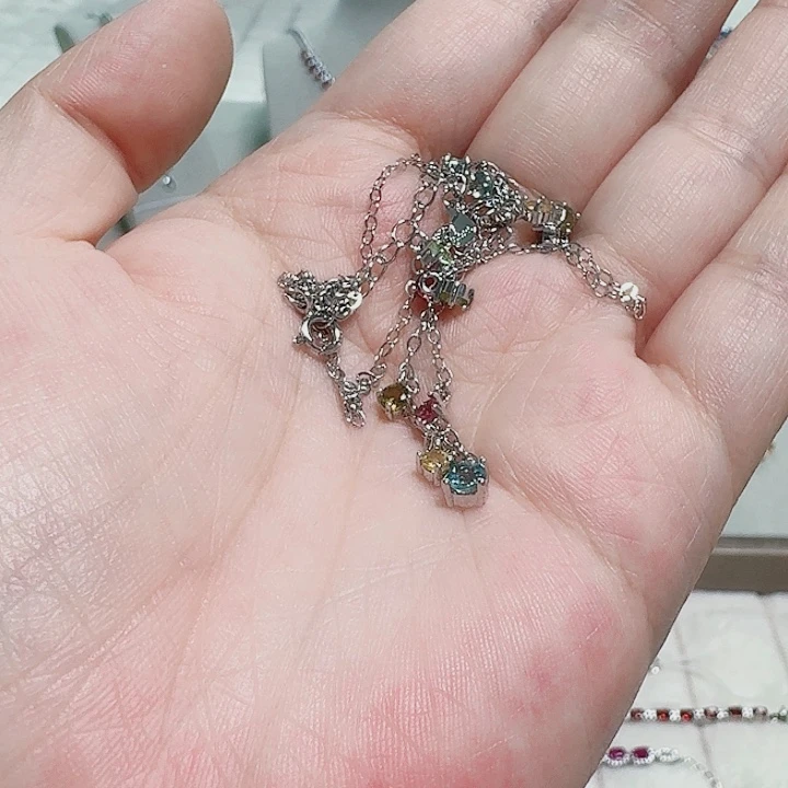 合成立方氧化锆925银吊坠