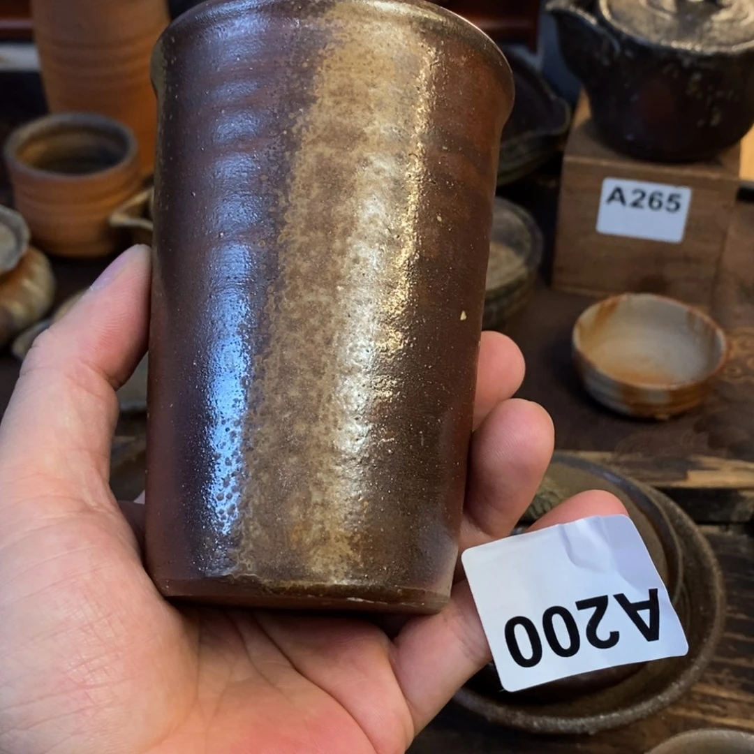 备前烧柴烧茶具大杯子