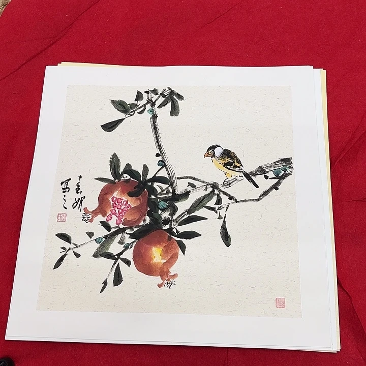 国画花鸟等图案和50.50