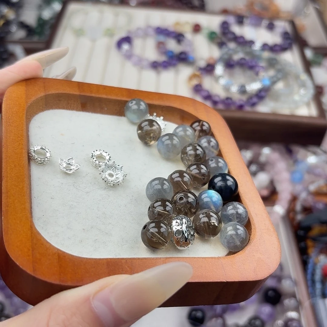 烟晶手链未镶嵌好