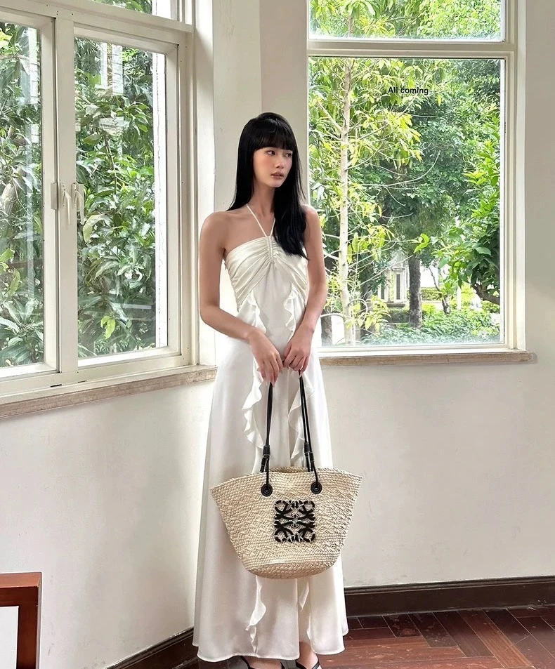 【千寻好物】单肩手提草编包新款罗家编织包女藤编包海边度假沙滩包