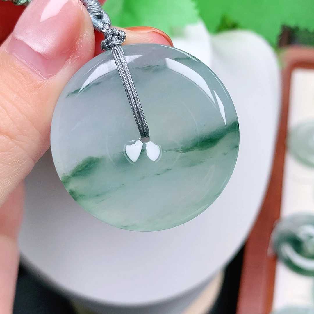 翡翠未镶嵌颈饰平安35-5.9