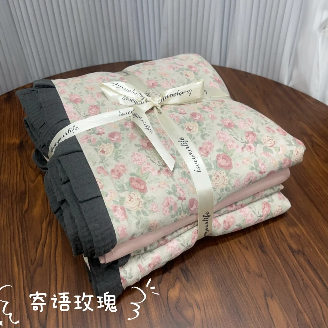 【寄语玫瑰】A类母婴品质纱布 有氧双层纱仓婴品质纱布婴幼儿标准