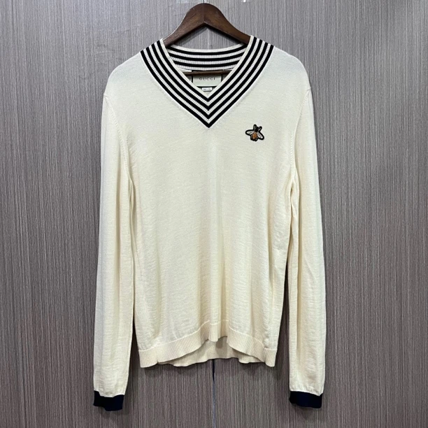 99新 GUCCI/古驰 99新Gucci古驰小蜜蜂刺绣毛衣  尺码：M