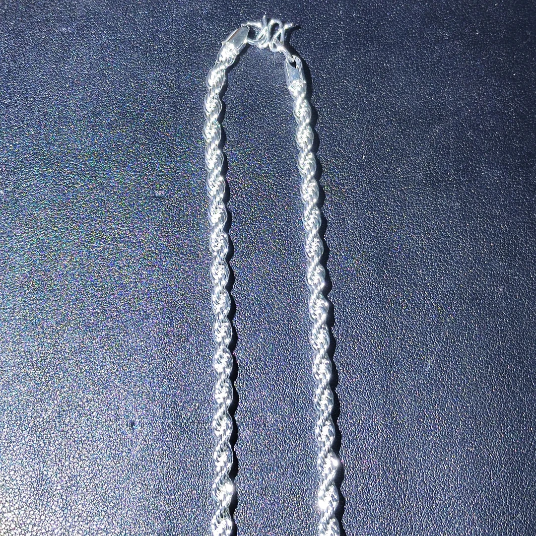 纯箔轻奢时尚小麻花项链s102012