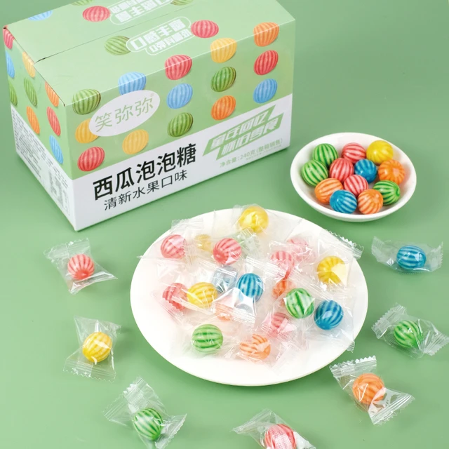 西瓜泡泡糖儿童盒装口香糖8090后怀旧儿时糖果零食