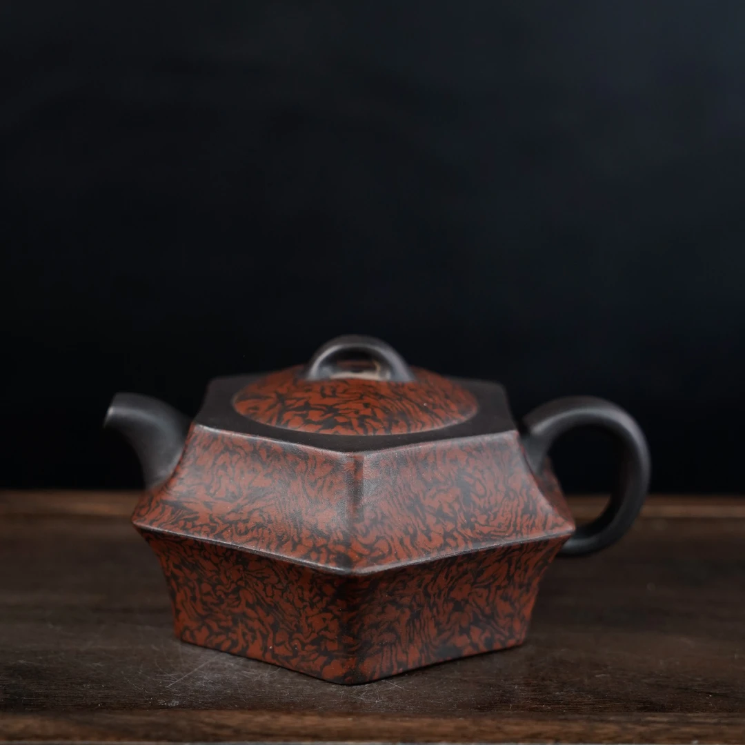 GSZS-7427  钱海霞  宜兴手工紫砂  六方虚扁