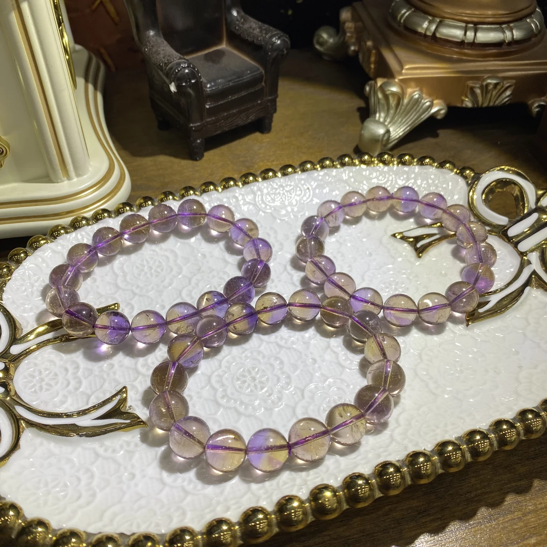 D789-高阶天然老矿料紫黄晶手串单圈-多样性发其一