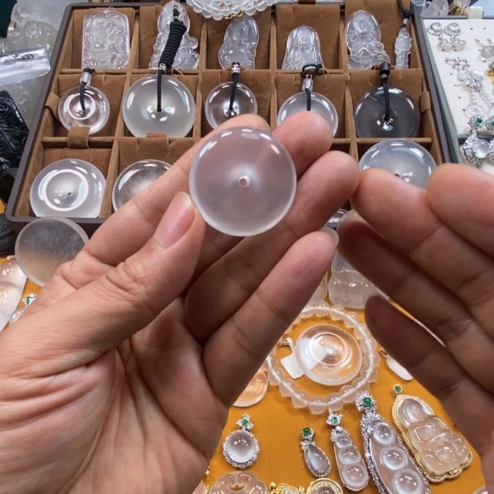 石英质玉平安扣未镶嵌