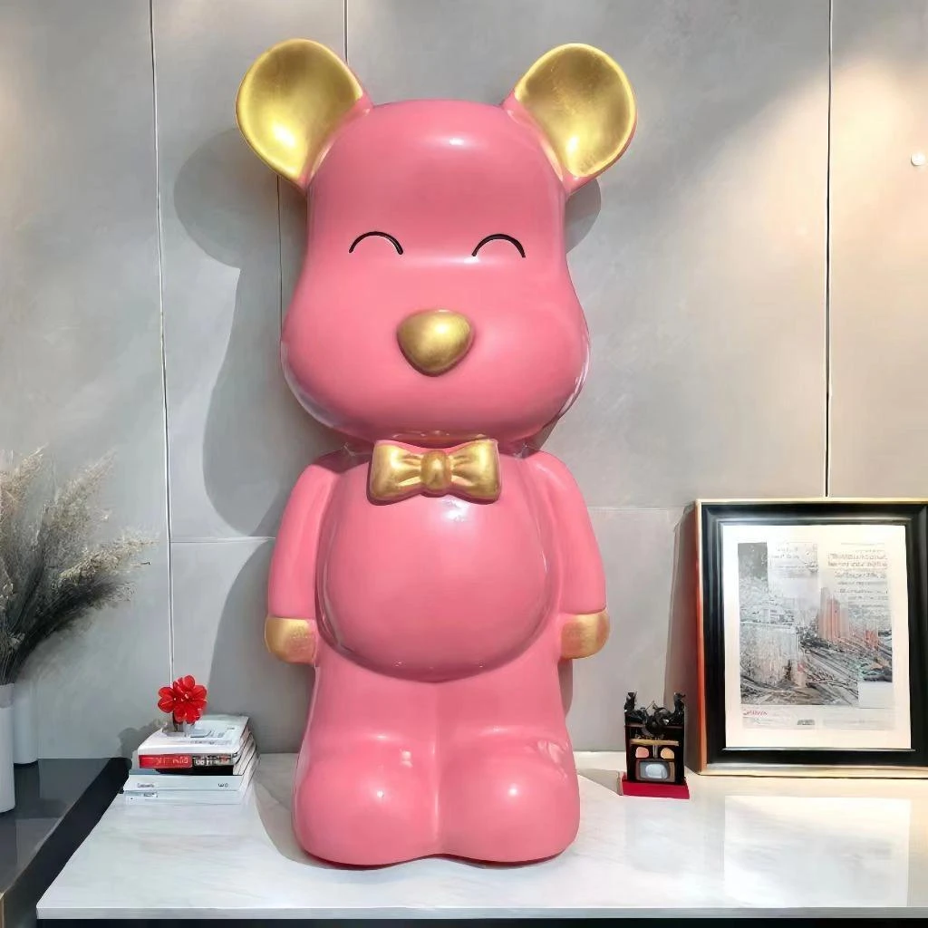 新款创意暴力熊存钱罐可爱摆件礼物家居装饰品只存不取地摆包邮00