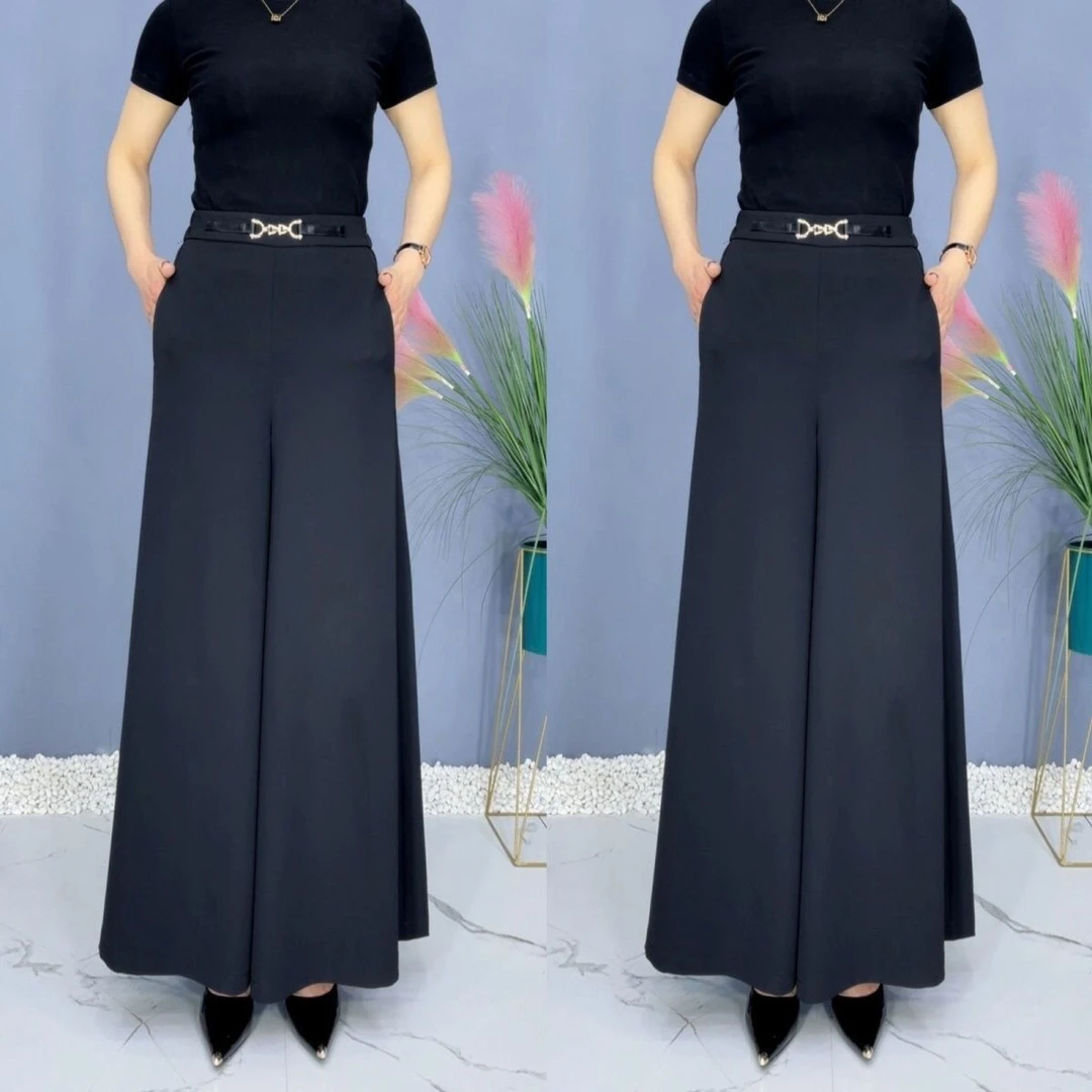 春秋新款女士垂感裙裤弹力高腰显瘦广场舞裤子中年妈妈高档阔腿裤