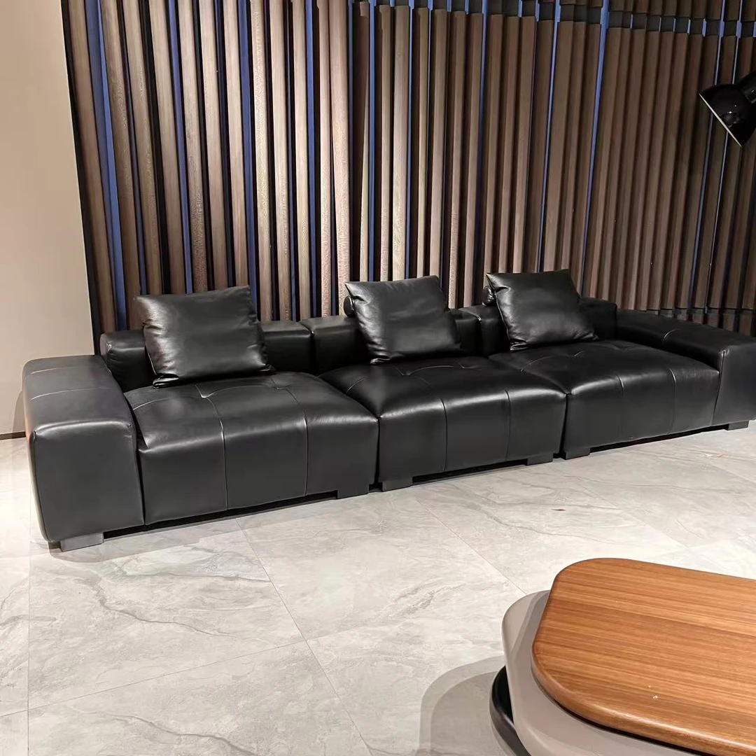 MAX BUY/卖思买【清样】全皮像素沙发/松木版/长364*宽112*高58CM