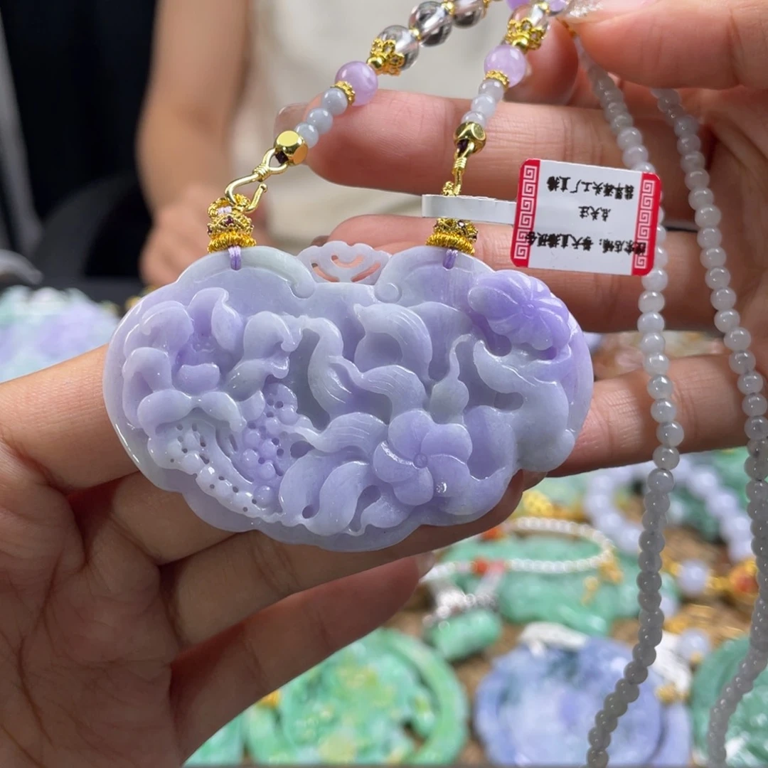 翡翠未镶嵌颈饰代编织
