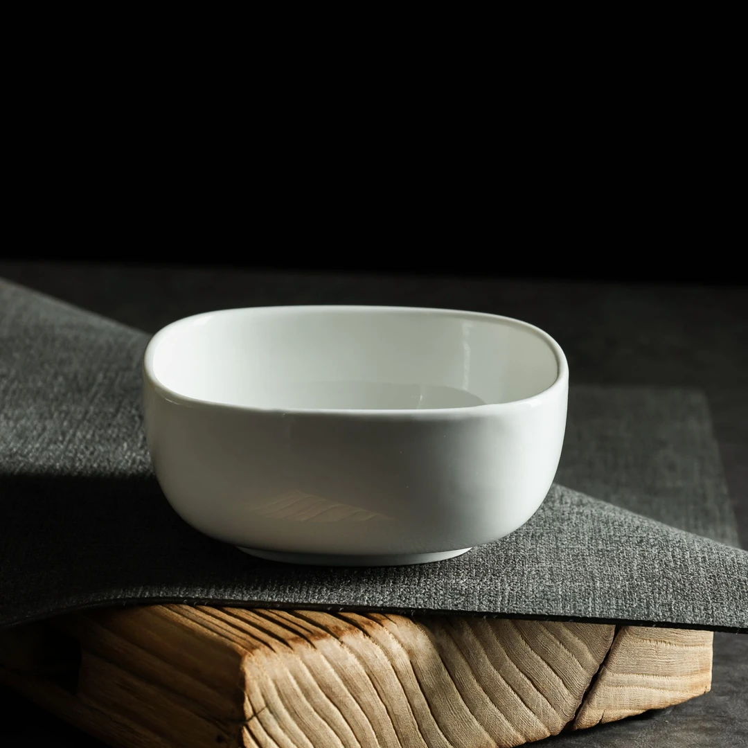云山景墨陶瓷4.75寸雷尔碗四方碗（2个装）网红高颜值餐具乔迁礼物