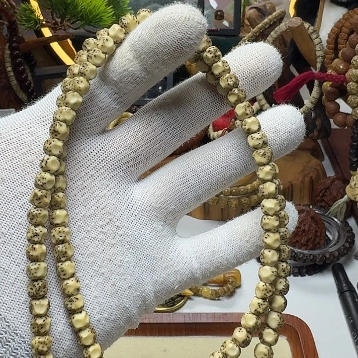 星月菩提手串2号车尺寸7.6石玉无相108