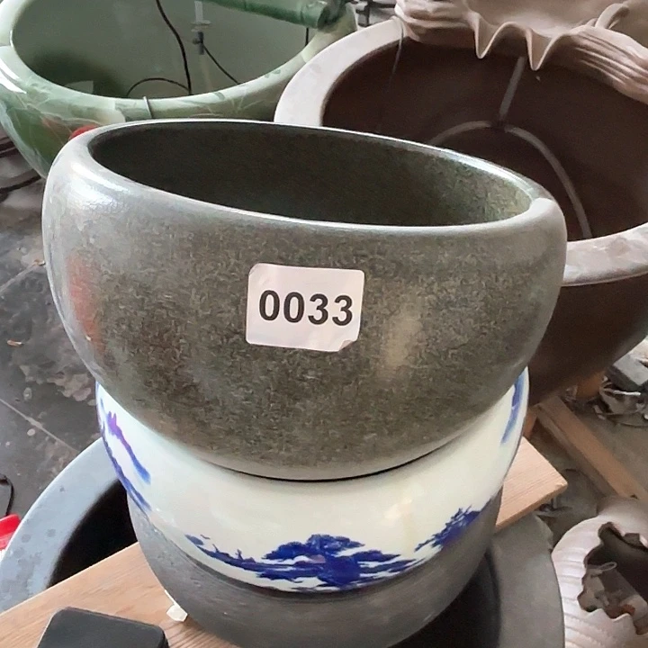 美***姐瓷片圆口23*12原色缸直播间0033