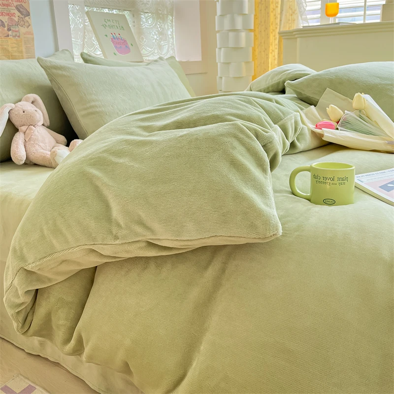 冬季牛奶绒被套单件双面加绒被罩珊瑚绒被单150*200*230cm单双人